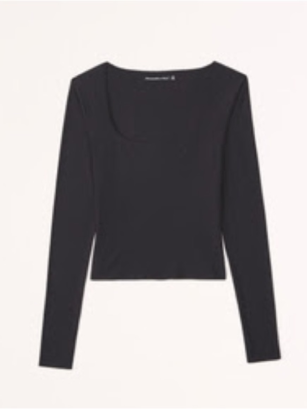 Abercrombie & Fitch Soft Matte Seamless Long-Sleeve Squareneck Top - White